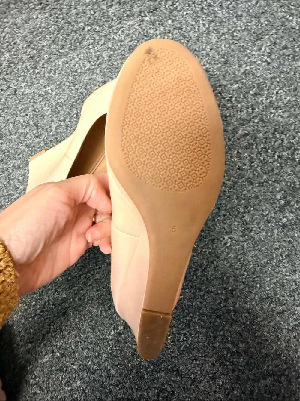 Tory Burch Blush Pink Logo Round-Toe Ballet Flats